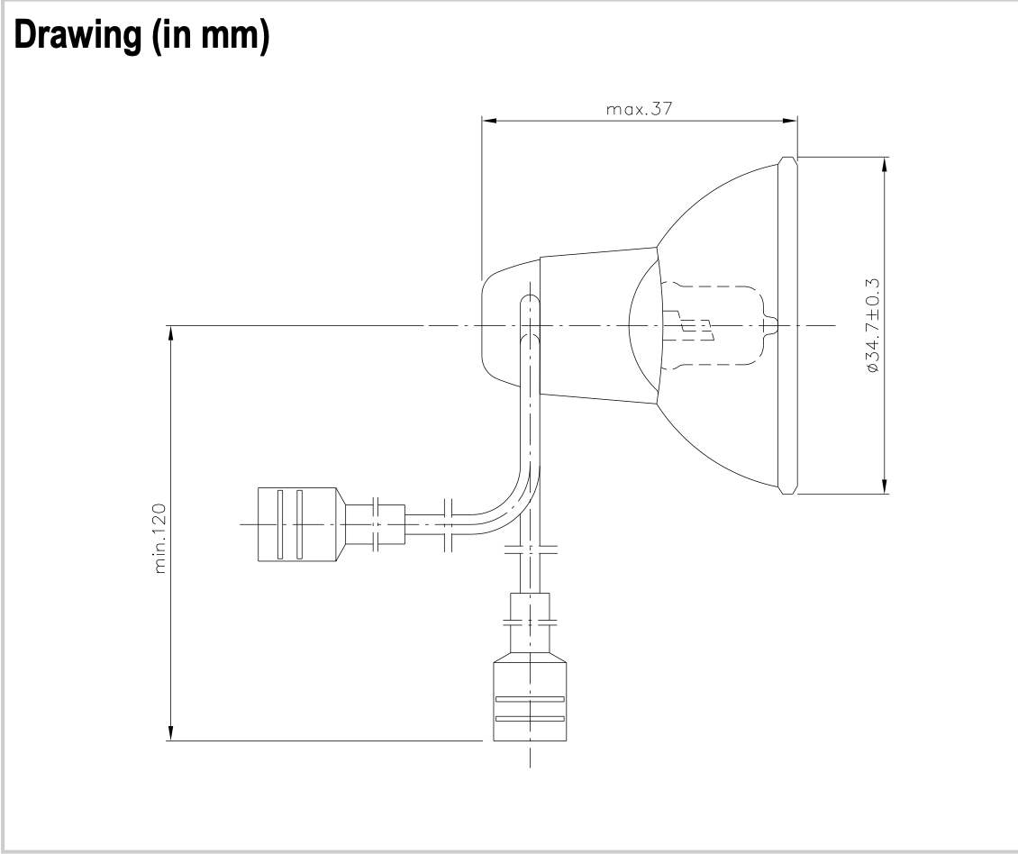 Narva 58301 6110 6,6 40W cable/f/f Airfield Lamps (Qty. 3)