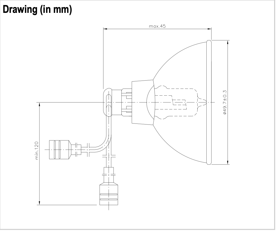 Narva 58308-6105 6.6A 105W DICH FF Airfield Lamp (Qty. 3)