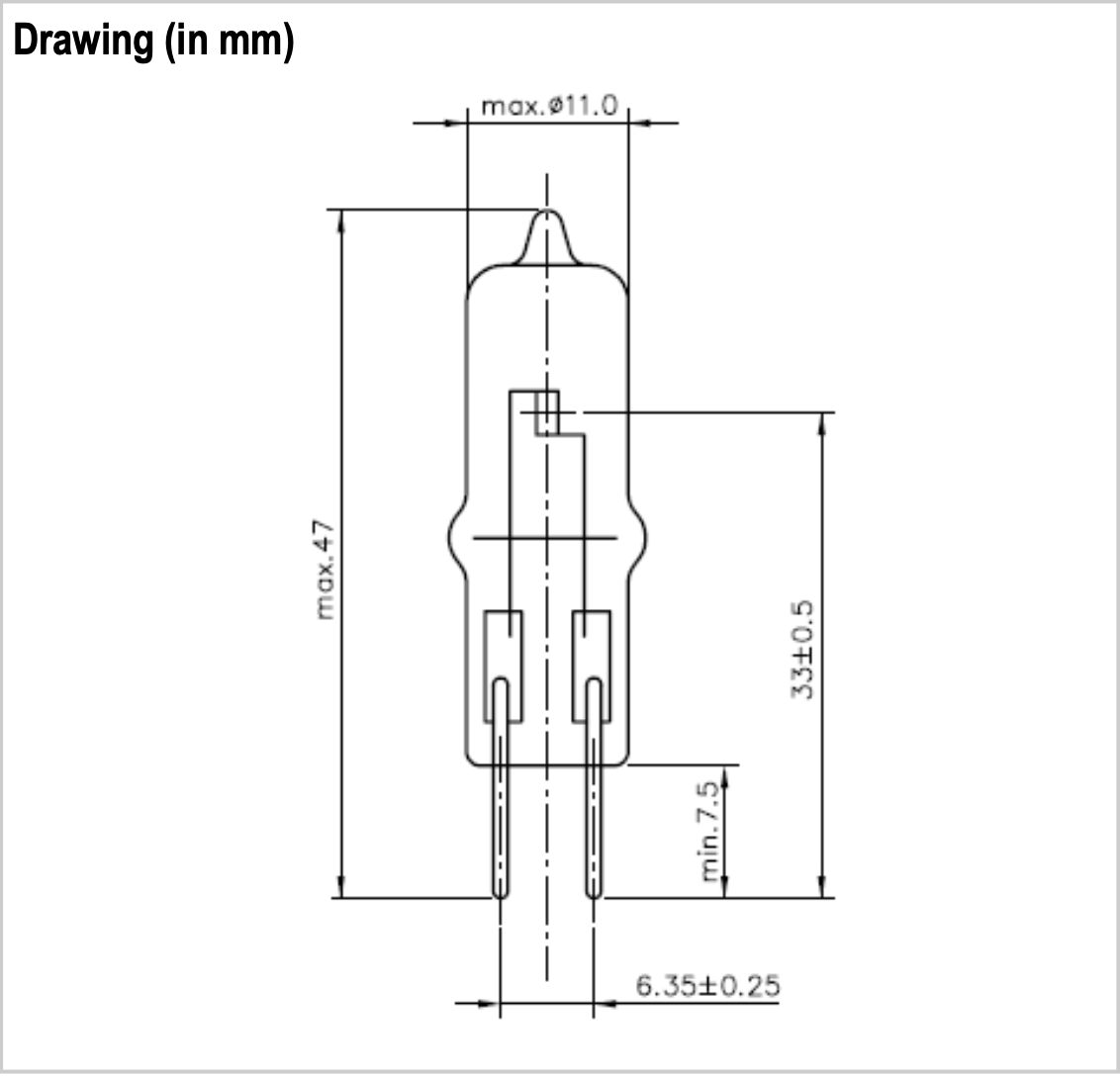 Narva 58323-6123 6.6A 45W G6,35 Airfield Lamps (Qty. 3)