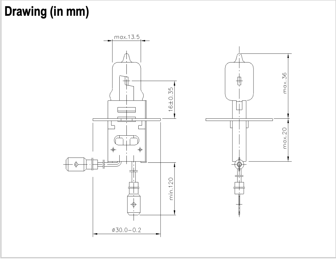 Narva 58326, 6303LL 6.6A 45W PK30d Airfield Lamps (Qty. 2)