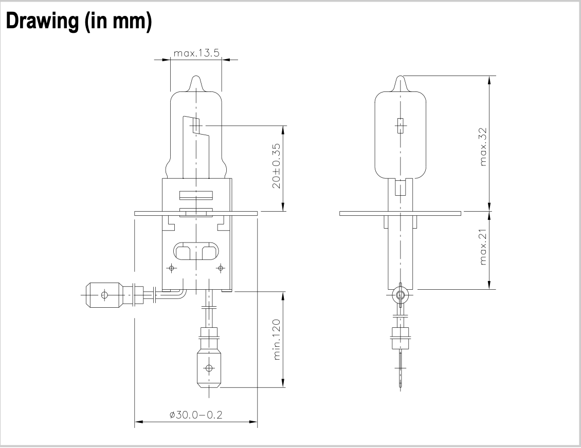 Narva 58331 6133LL 45W-PKX30d F/M Airfield Lamps (Qty. 2)