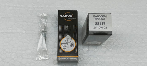 Narva 55119 6V 10W G4 Halogen Lamp (Qty.2)