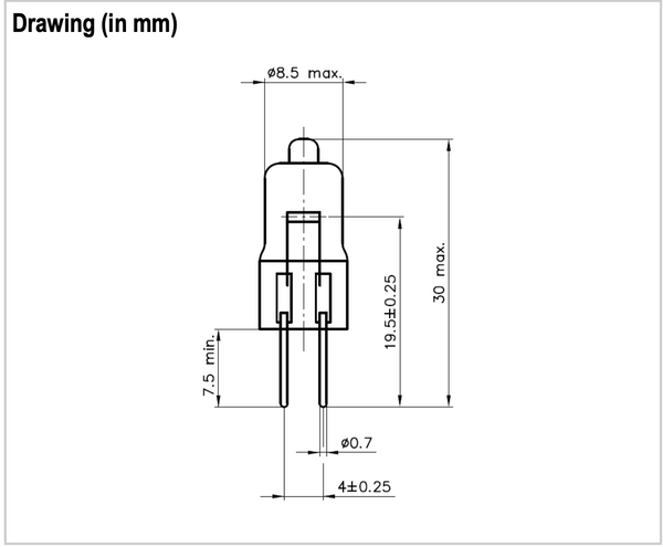 Narva 55119 6V 10W G4 Halogen Lamp (Qty.2)