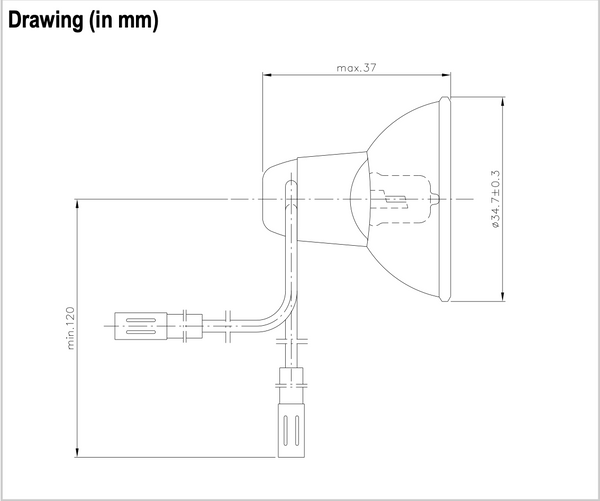 Narva 58302, 6102 6,6 40W cable/r/f Airfield Lamps (Qty. 2)