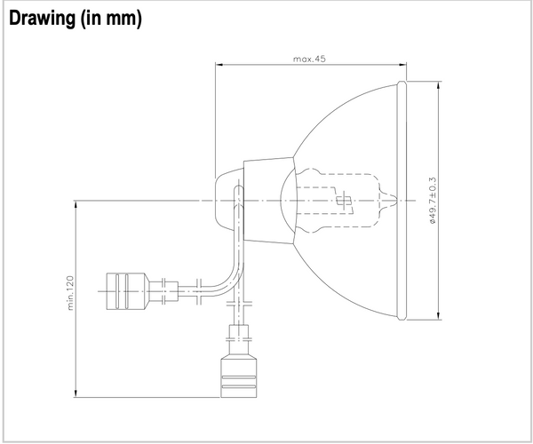 Narva 58304-6101 LL  6.6A 48W DICH FF Airfield Lamps (Qty. 2)