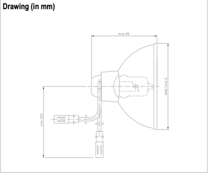 Narva 58306 6107LL 48W cable/r/f Dich Airfield Lamps (Qty. 2)