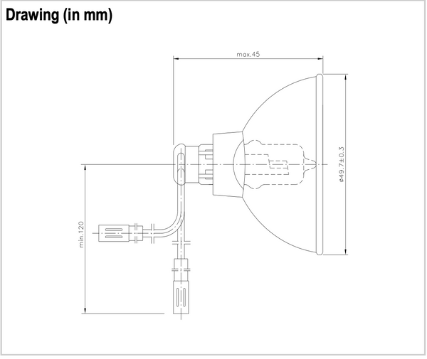 Narva 58307 6103 105W RF Connector Airfield Lamps (Qty. 2)