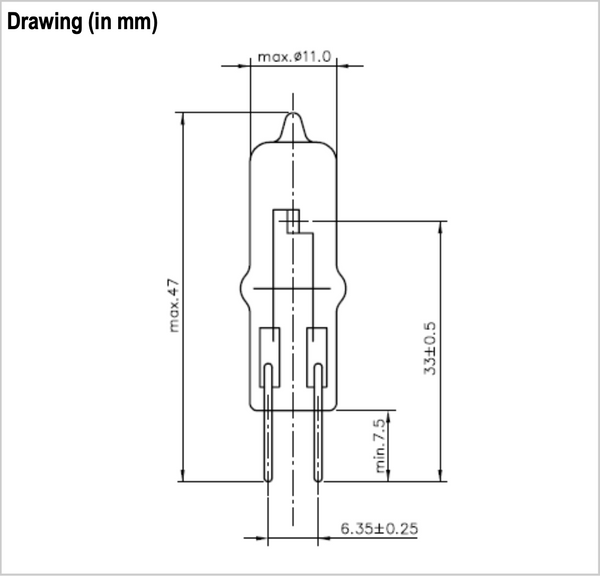 Narva 58323-6123  6.6A 45W G6,35 Airfield Lamps (Qty. 3)