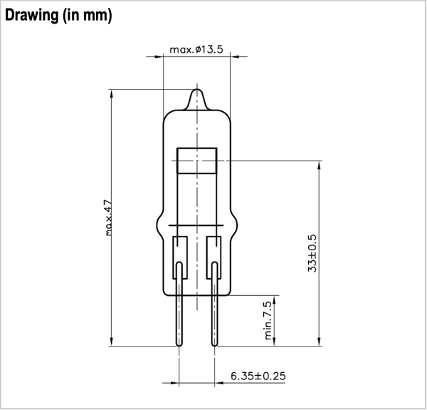 Narva 58373-6373 6.6A 200W G6.35 Airfield Lamp (Qty. 3)