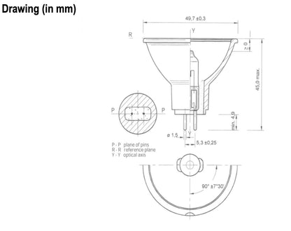 Narva 13.8V 85W GX5.3 DED 54085 Halogen Reflector Projection Lamp