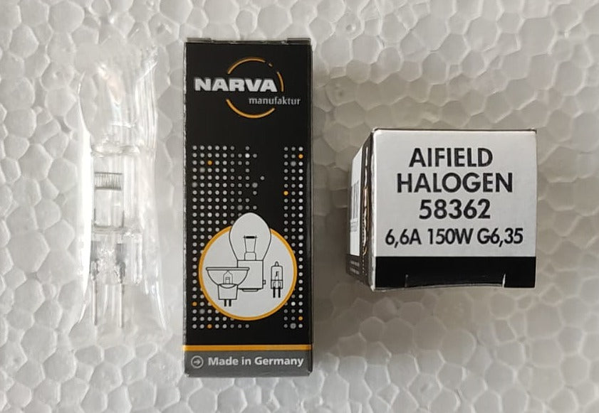 Narva Airfield Lamp 6.6A 150W G6.35 58362 Halogen BiPin Runway/Taxiway (Qty. 3)