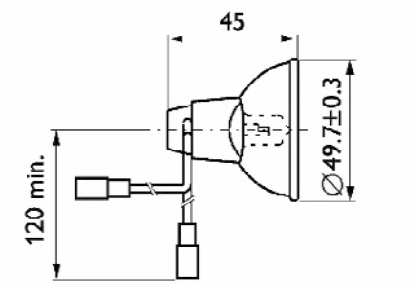 Narva Airfield Lamp 6.6A 48W Dichroic Reflector 58304 FF Halogen (Qty. 2)